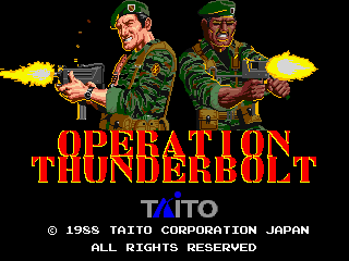 Operation Thunderbolt (World) Title Screen